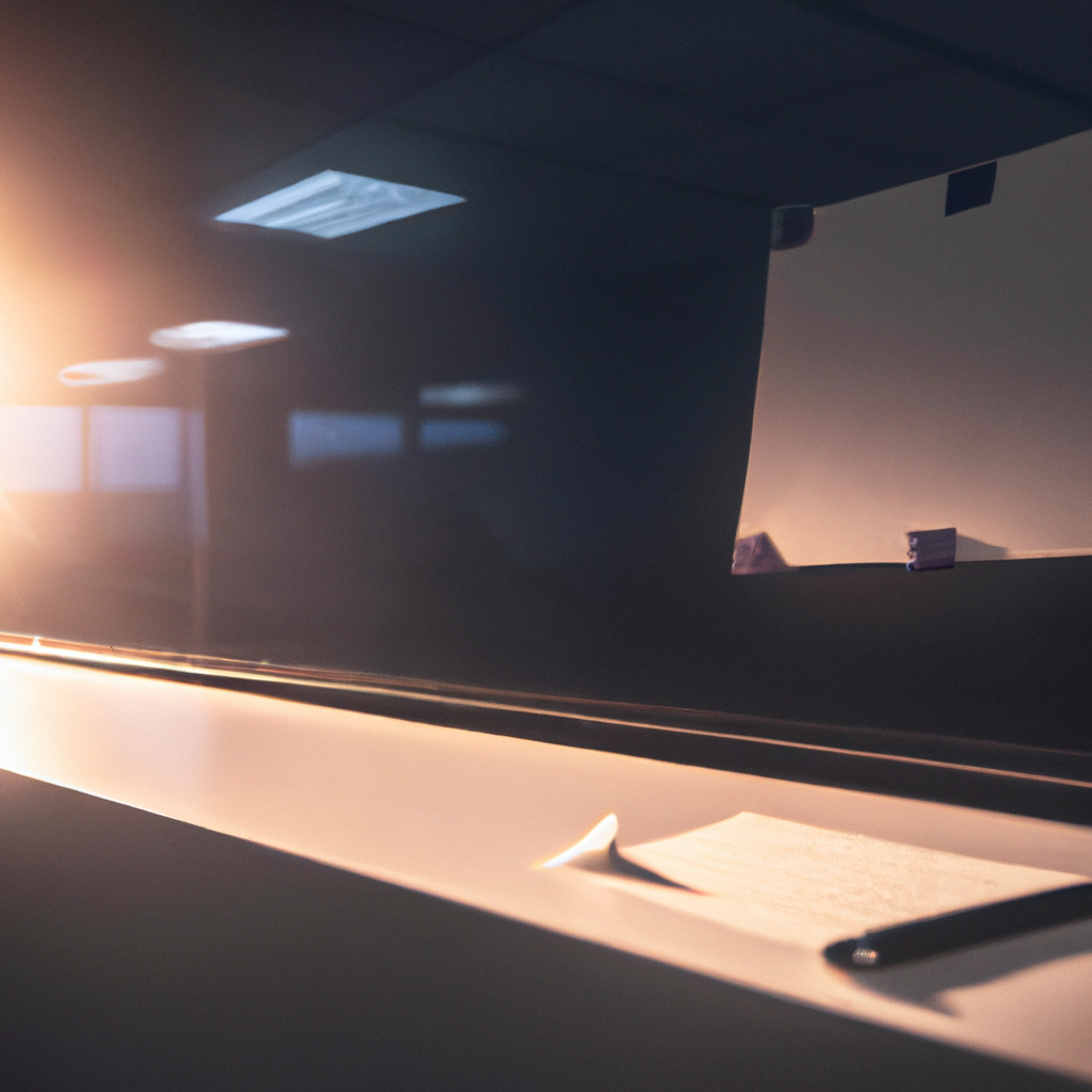 Clean workspace with kanban board and clearly marked deep work guardrails during sunrise.